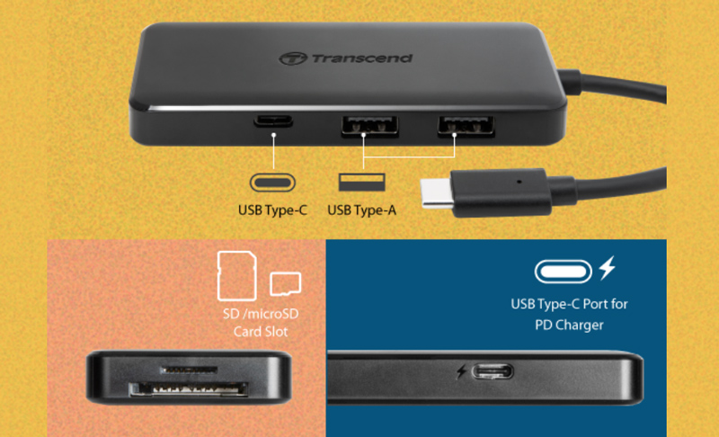 Transcend Usb C In Hub With Pd Ts Hub C Education Studio