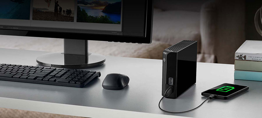 ฮาร์ดดิสก์ภายนอก Seagate Backup Plus Desktop Drive 8TB