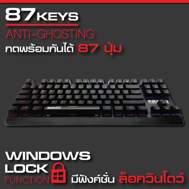 Signo Gaming Keyboard INDIGO KB-718 MINI RGB Mechanical Red Switches (Optical SW) Signo Gaming Keyboard INDIGO KB-718 MINI RGB Mechanical Red Switches (Optical SW)