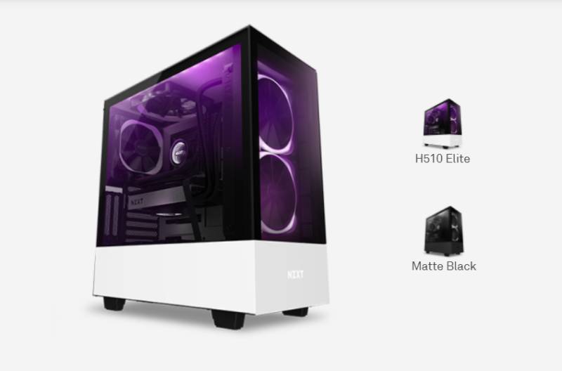 NNZXT Computer Case H510 Elite Matte White