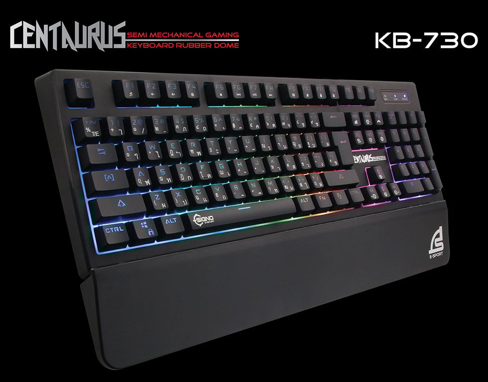 Signo Gaming Keyboard Semi Mechanical CENTAURUS KB-730 Black