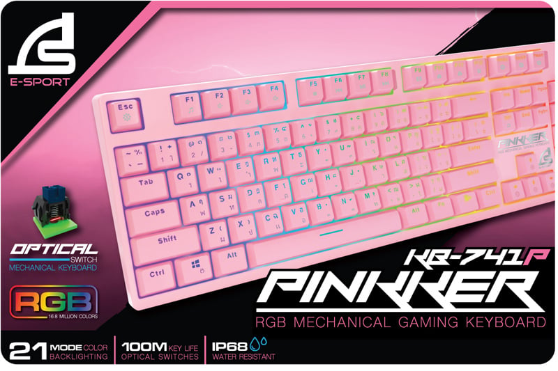 SIGNO Gaming Keyboard Mechanical RGB KB-741 P PINKKER