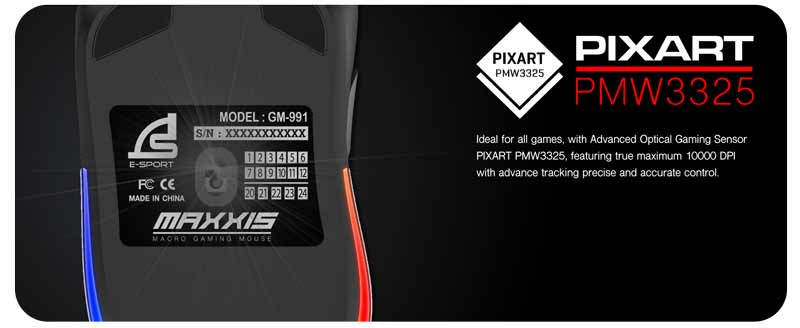Signo Gaming Mouse Macro MAXXIS GM-991 Black