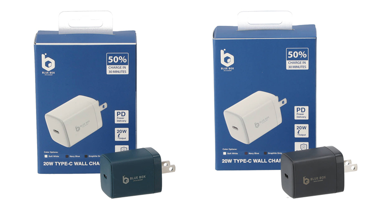 Blue Box Wall USB Charger 1 USB-C PD20W