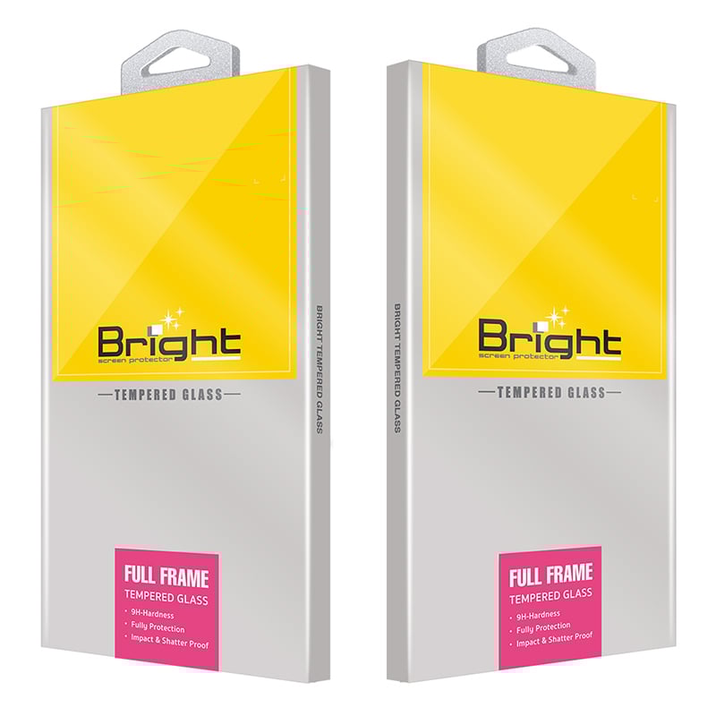ฟิลม์กันรอย,กระจกนิรภัย Bright Film Tempered Glass Full Frame for Apple