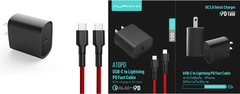 Alpha Wall USB Charger 1 USB-C (18w) A10PD Charger