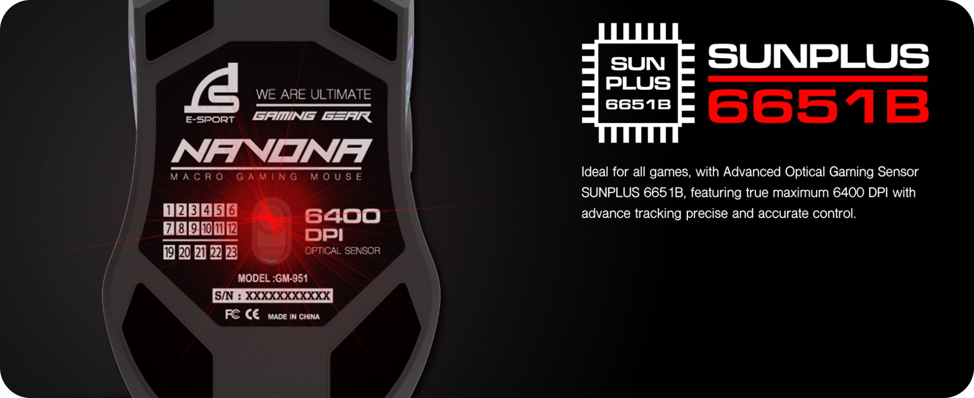 Signo Macro NANO GM-951 Black