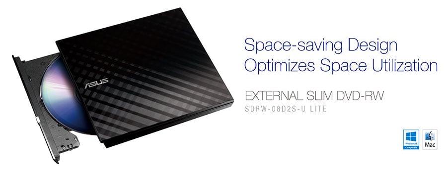 ซื้อ ออปติคอลไดรว์ ASUS Optical Drive External SDRW-08D2S-U BLACK Optical Drive, ออปติคอลไดรว์, External Disc Drive, เครื่องอ่านแผ่น CD/DVD, เครื่องไรท์แผ่น, เครื่องอ่านเขียนซีดีแบบพกพา, เครื่องอ่านเขียนแผ่นซีดี ราคาพิเศษ พร้อมโปรโมชั่นลดราคา ส่งฟรี ส่งเร็ว ทั่วไทย  