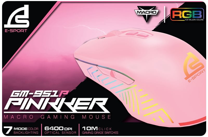 Signo Gaming Mouse Macro GM-951 Pinkker Pink