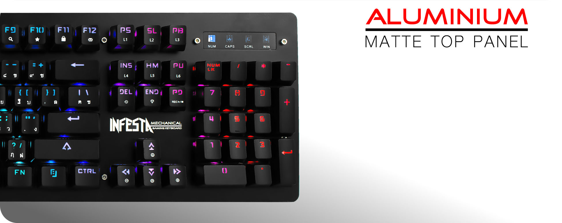 Signo Gaming Keyboard Mini RGB Mechanical Infesta KB-738 Black/Red Switches (Optical SW)