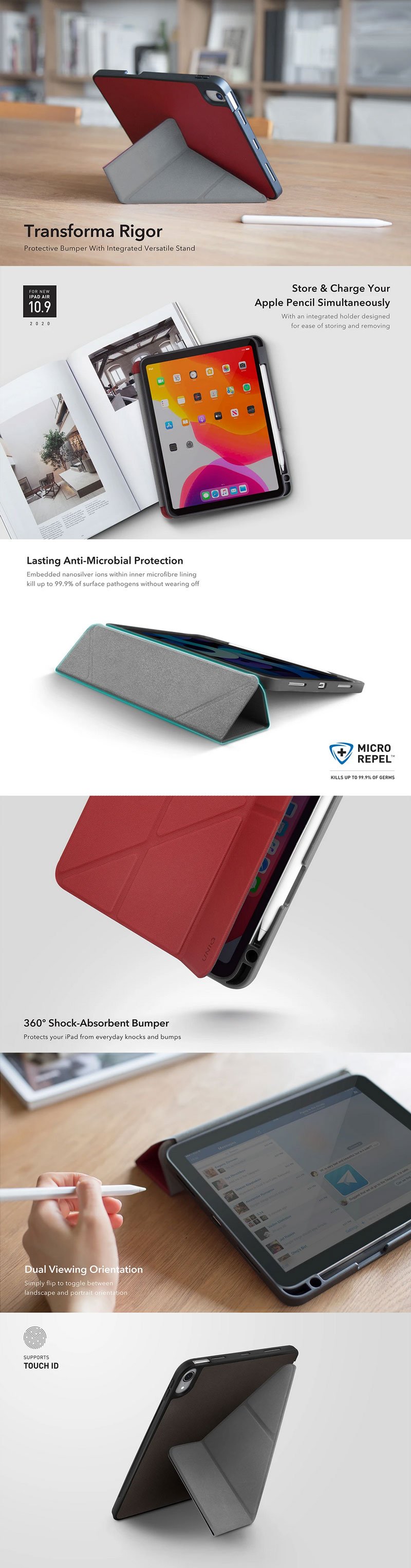 Uniq Casing for iPad Air 4 (10.9) 2020 Transforma Rigor 