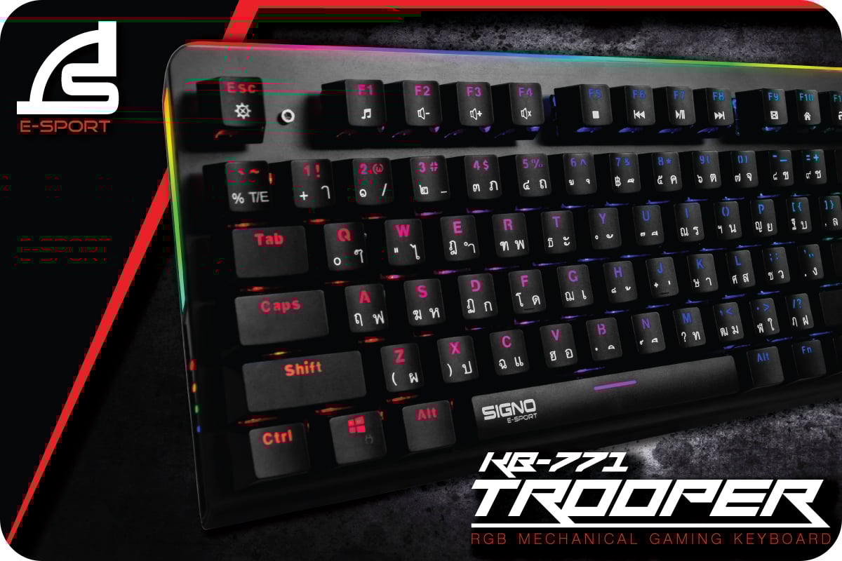 Signo Gaming Keyboard Mechanical RGB Trooper KB-771 Black