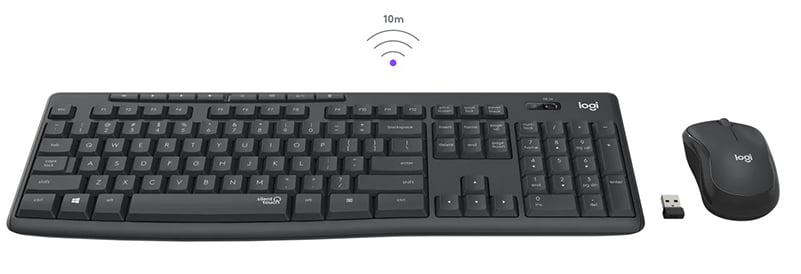 Logitech Wireless Mouse + Keyboard Silent MK295 Graphite (TH/EN)