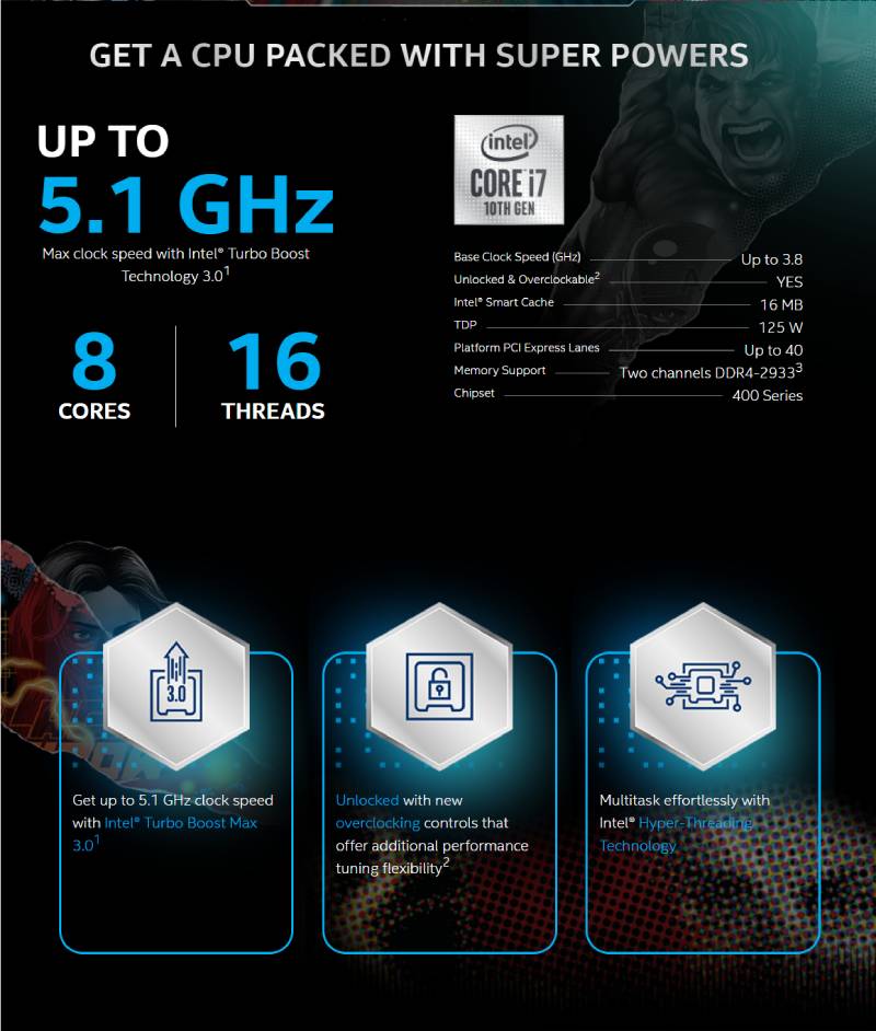BX8070110700KA - Intel CPU Core i7-10700K 3.8GHz 8C/16T LGA-1200