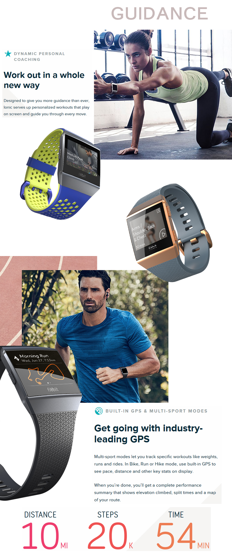 fitbit ionic blue grey white