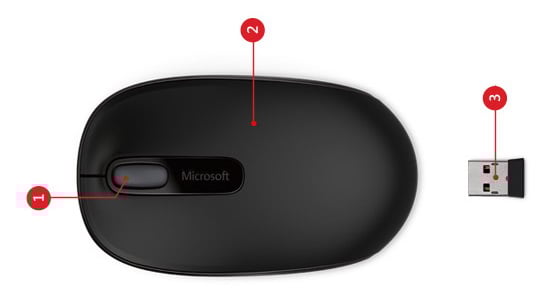 Microsoft Wireless Mouse Mobile 1850 Pink